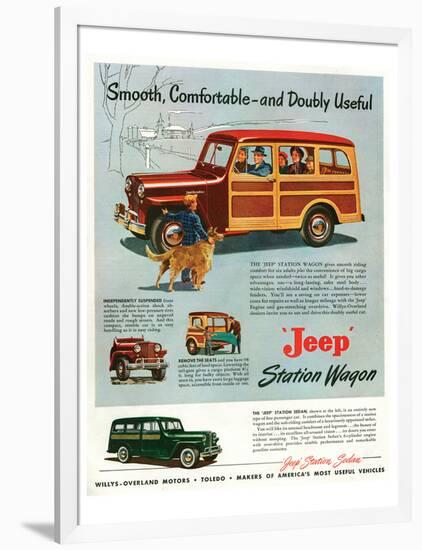 Jeep Station-Smooth Comfortable-null-Framed Art Print