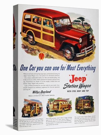 Jeep Station Wagon, 1947-null-Stretched Canvas