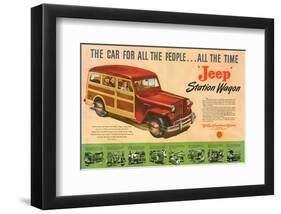 Jeep Station Wagon Car for All-null-Framed Art Print