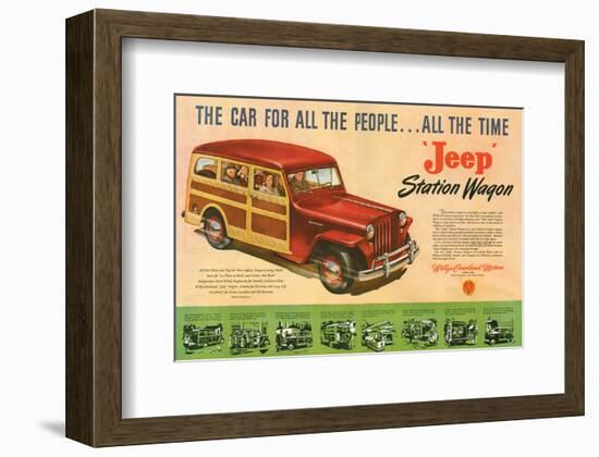 Jeep Station Wagon Car for All-null-Framed Art Print