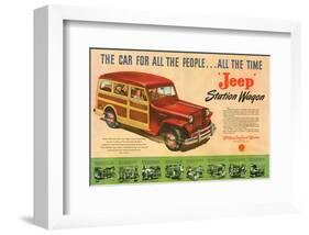 Jeep Station Wagon Car for All-null-Framed Art Print