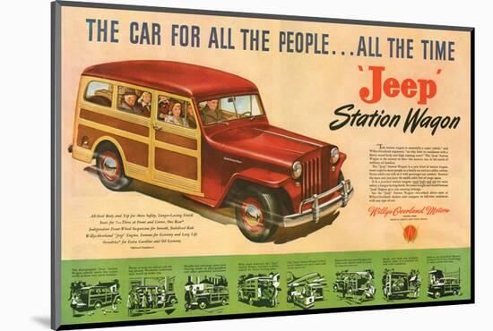 Jeep Station Wagon Car for All-null-Mounted Art Print