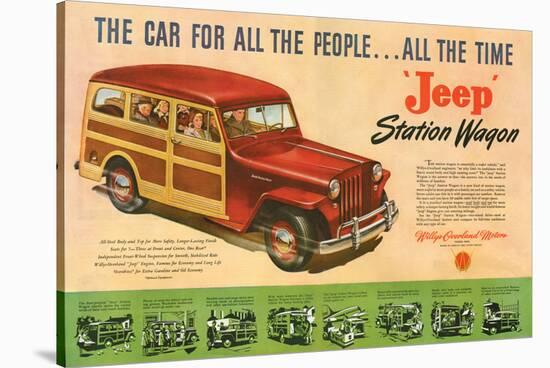 Jeep Station Wagon Car for All-null-Stretched Canvas