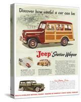 Jeep Station Wagon - Discover-null-Stretched Canvas