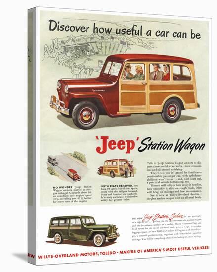 Jeep Station Wagon - Discover-null-Stretched Canvas