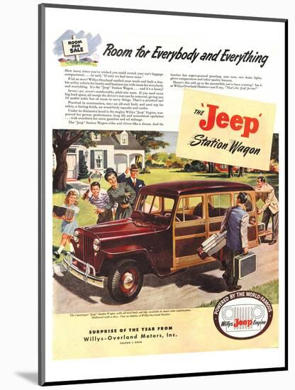 Jeep Station Wagon Room for …-null-Mounted Art Print