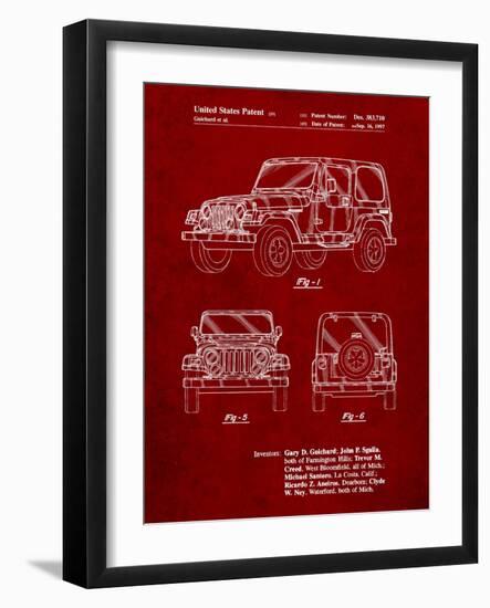 Jeep Wrangler 1997 Patent-Cole Borders-Framed Art Print