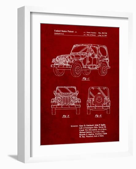 Jeep Wrangler 1997 Patent-Cole Borders-Framed Art Print