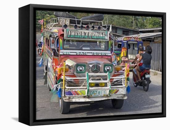 Jeepney, Tagbilaran City, Bohol Island, the Philippines, Southeast Asia-De Mann Jean-Pierre-Framed Stretched Canvas