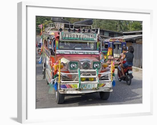 Jeepney, Tagbilaran City, Bohol Island, the Philippines, Southeast Asia-De Mann Jean-Pierre-Framed Photographic Print