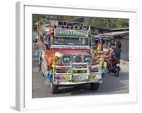 Jeepney, Tagbilaran City, Bohol Island, the Philippines, Southeast Asia-De Mann Jean-Pierre-Framed Photographic Print