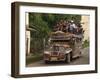 Jeepney Truck with Passengers Crowded on Roof, Coron Town, Busuanga Island, Philippines-Kober Christian-Framed Photographic Print