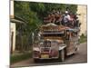 Jeepney Truck with Passengers Crowded on Roof, Coron Town, Busuanga Island, Philippines-Kober Christian-Mounted Photographic Print
