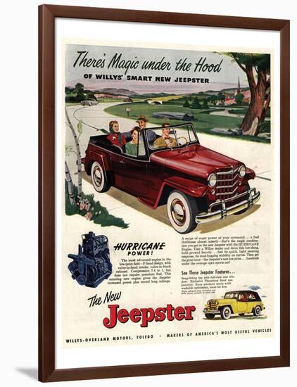 Jeepster Magic Under the Hood-null-Framed Art Print