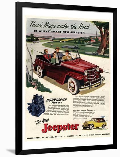 Jeepster Magic Under the Hood-null-Framed Art Print