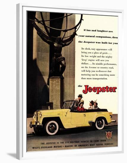 Jeepster - Willys Overland-null-Framed Premium Giclee Print