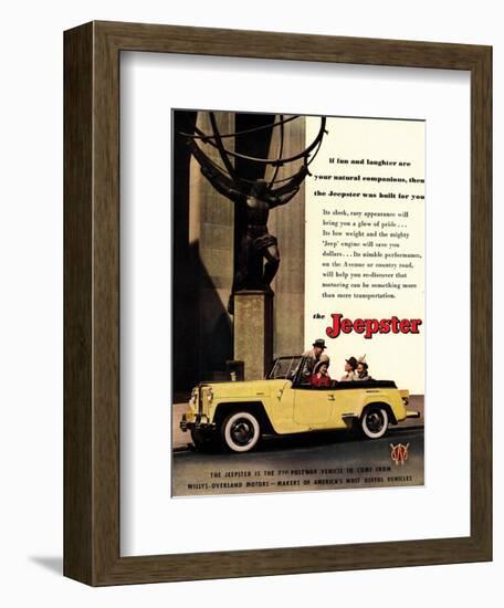 Jeepster - Willys Overland-null-Framed Art Print