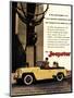 Jeepster - Willys Overland-null-Mounted Art Print