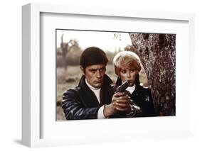 Jeff by JeanHerman with Alain Delon and Mireille Darc, 1968 (photo)-null-Framed Photo