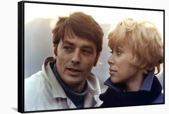 Jeff by JeanHerman with Alain Delon and Mireille Darc, 1968 (photo)-null-Framed Stretched Canvas