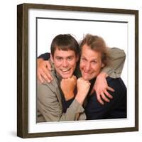 JEFF DANIELS; JIM CARREY. "DUMB AND DUMBER" [1994], directed by BOBBY & PETER FARRELLY, BOBBY FA...-null-Framed Photographic Print