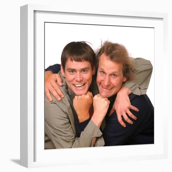 JEFF DANIELS; JIM CARREY. "DUMB AND DUMBER" [1994], directed by BOBBY & PETER FARRELLY, BOBBY FA...-null-Framed Photographic Print