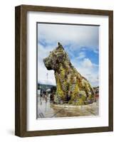 Jeff Koons "Puppy",1992, Stainless Steel, Guggenheim Museum-Christopher Rennie-Framed Photographic Print