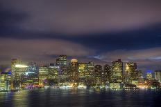 Boston Skyline Panorama at Night-Jeff Kreulen-Photographic Print