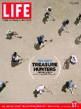 Treasure Hunters with Metal Detectors Looking for Loot on a California Beach, March 17, 2006-Jeff Minton-Framed Photographic Print