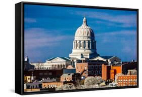 JEFFERSON CITY - MISSOURI - Missouri state capitol building in Jefferson City-null-Framed Stretched Canvas