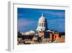 JEFFERSON CITY - MISSOURI - Missouri state capitol building in Jefferson City-null-Framed Photographic Print
