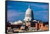 JEFFERSON CITY - MISSOURI - Missouri state capitol building in Jefferson City-null-Framed Stretched Canvas