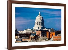 JEFFERSON CITY - MISSOURI - Missouri state capitol building in Jefferson City-null-Framed Photographic Print