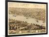 Jefferson City, Missouri - Panoramic Map-Lantern Press-Framed Art Print