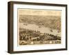 Jefferson City, Missouri - Panoramic Map-Lantern Press-Framed Art Print