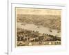 Jefferson City, Missouri - Panoramic Map-Lantern Press-Framed Art Print