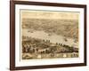 Jefferson City, Missouri - Panoramic Map-Lantern Press-Framed Art Print