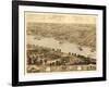 Jefferson City, Missouri - Panoramic Map-Lantern Press-Framed Art Print