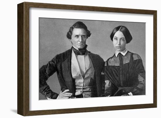 Jefferson Davis and His Wife-null-Framed Art Print