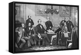 Jefferson Davis, Cabinet of the Confederate States-Science Source-Framed Stretched Canvas