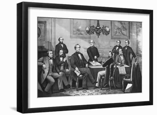 Jefferson Davis, Cabinet of the Confederate States-Science Source-Framed Giclee Print