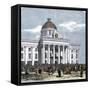 Jefferson Davis Inaugurated as President of the Confederate States of America, c.1861-null-Framed Stretched Canvas
