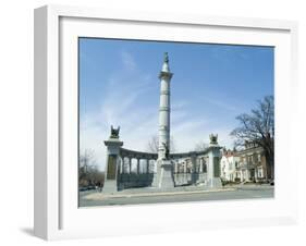Jefferson Davis, Monument Boulevard, Richmond, Virginia, USA-Ethel Davies-Framed Photographic Print