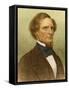 Jefferson Davis, President of the Confederacy-Science Source-Framed Stretched Canvas