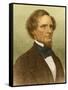 Jefferson Davis, President of the Confederacy-Science Source-Framed Stretched Canvas