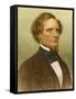 Jefferson Davis, President of the Confederacy-Science Source-Framed Stretched Canvas
