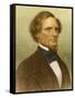 Jefferson Davis, President of the Confederacy-Science Source-Framed Stretched Canvas