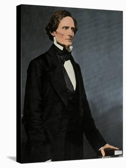 Jefferson Davis, President of the Confederacy-Science Source-Stretched Canvas