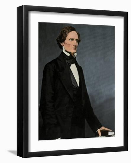 Jefferson Davis, President of the Confederacy-Science Source-Framed Giclee Print