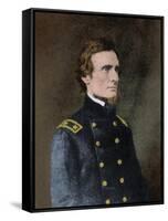 Jefferson Davis, President of the Confederacy-Science Source-Framed Stretched Canvas